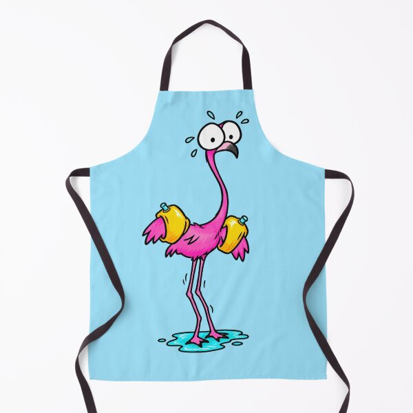 Item preview, Panicked Flamingo – Funny Cartoon Bird with Floaties designed and sold by SVox.
