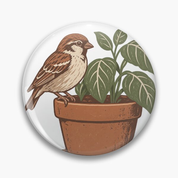 Item preview, Sparrow in the Basil - Small Garden Bird designed and sold by Fawn Crafts.