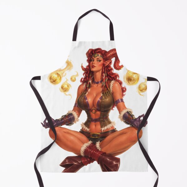 Aperçu de l'œuvre Fire Monk Elemental Sorceress Floating Orbs Vintage 1940s Retro Fantasy Pin Up Art créée et vendue par Cosplayvintage.