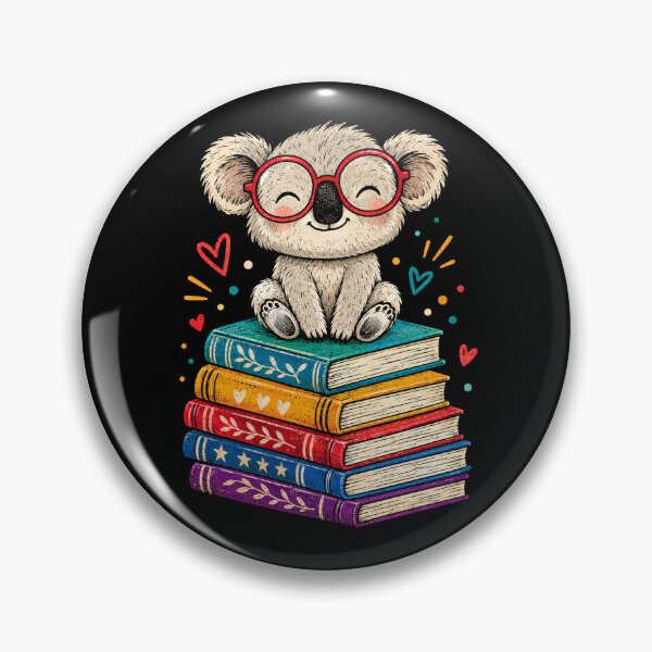 Item preview, Koala Reading Books With Colorful Glasses designed and sold by Moizento.