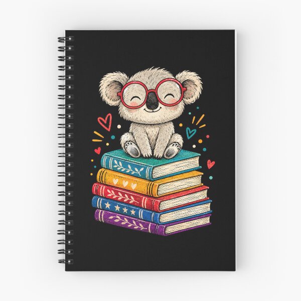 Item preview, Koala Reading Books With Colorful Glasses designed and sold by Moizento.