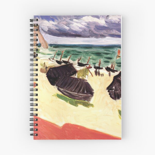Item preview, Fishing boats in winter etretat 1921 designed and sold by VeilOfPigments.
