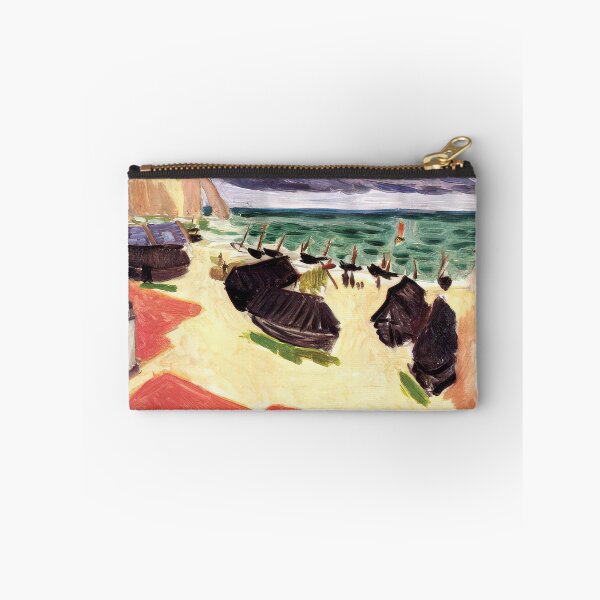 Item preview, Fishing boats in winter etretat 1921 designed and sold by VeilOfPigments.