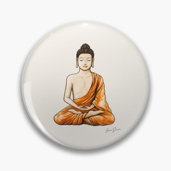 Item preview, BUDDHA | Buddha Art from Original Oil Painting | Cream Background | Lana Swan designed and sold by Baroness Swan.
