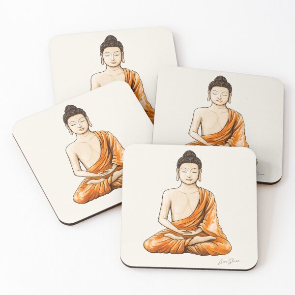 Item preview, BUDDHA | Buddha Art from Original Oil Painting | Cream Background | Lana Swan designed and sold by Baroness Swan.