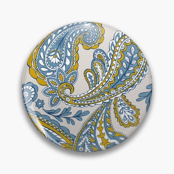 Item preview, Blue and Yellow Paisley Pattern designed and sold by Steve Haskamp.