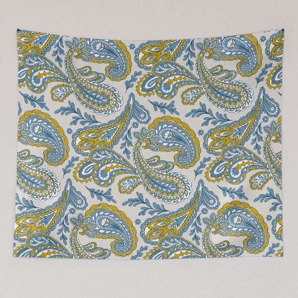 Item preview, Blue and Yellow Paisley Pattern designed and sold by Steve Haskamp.