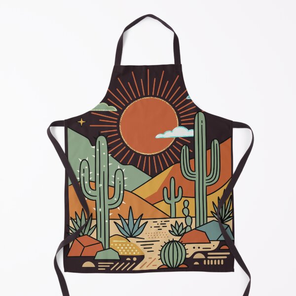 Item preview, Desert Saguaro Sunset — Retro Southwest Landscape designed and sold by Ink & Kind Studio.