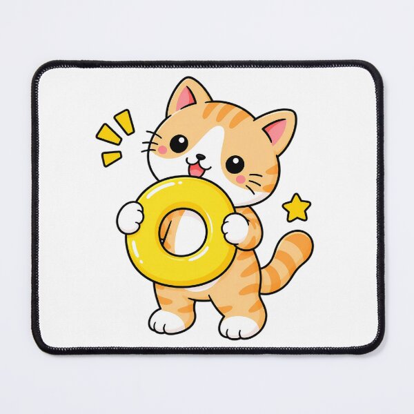 Item preview, Cute Orange Tabby Cat with Korean Hangul Letter ㅇ Kawaii Kitty designed and sold by NoopnyangStudio.