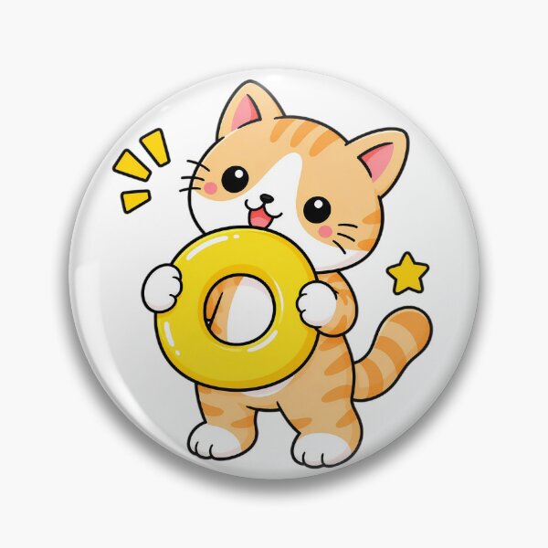 Item preview, Cute Orange Tabby Cat with Korean Hangul Letter ㅇ Kawaii Kitty designed and sold by NoopnyangStudio.