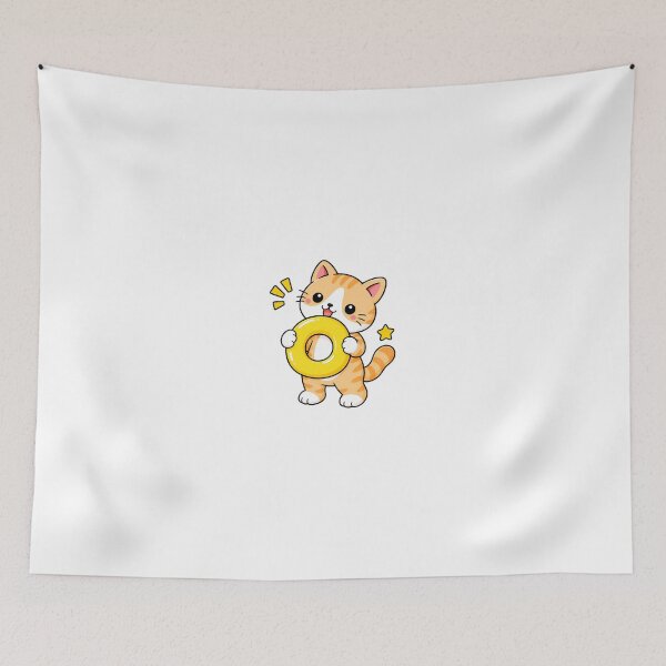 Item preview, Cute Orange Tabby Cat with Korean Hangul Letter ㅇ Kawaii Kitty designed and sold by NoopnyangStudio.