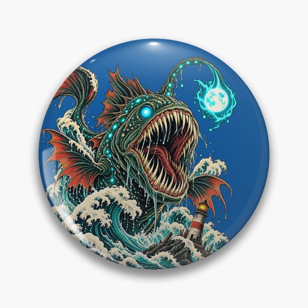 Item preview, Kaiju Sea Monster – Epic Anglerfish Design with Lighthouse designed and sold by SVox.