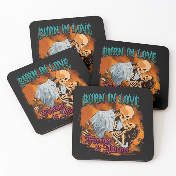 Item preview, Burn in Love - Skeleton Lovers Gothic Romantic Tattoo Art designed and sold by BrainConstip.