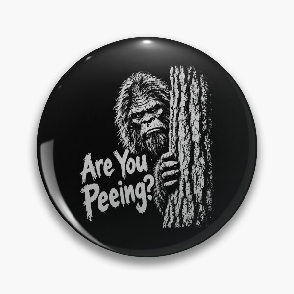 Item preview, Are You Peeing Bigfoot Funny Peeking Behind Tree Hide And Seek Humor designed and sold by gunaone-design.