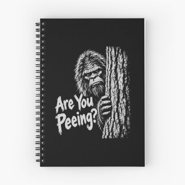 Item preview, Are You Peeing Bigfoot Funny Peeking Behind Tree Hide And Seek Humor designed and sold by gunaone-design.
