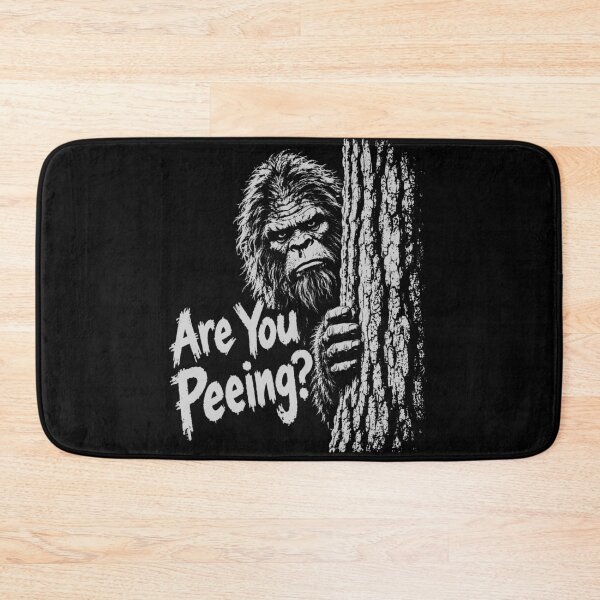 Item preview, Are You Peeing Bigfoot Funny Peeking Behind Tree Hide And Seek Humor designed and sold by gunaone-design.