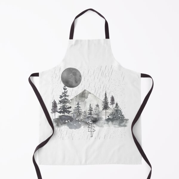 Item preview, Moonlit Mountain Watercolor Forest designed and sold by Spider-NOIR7.