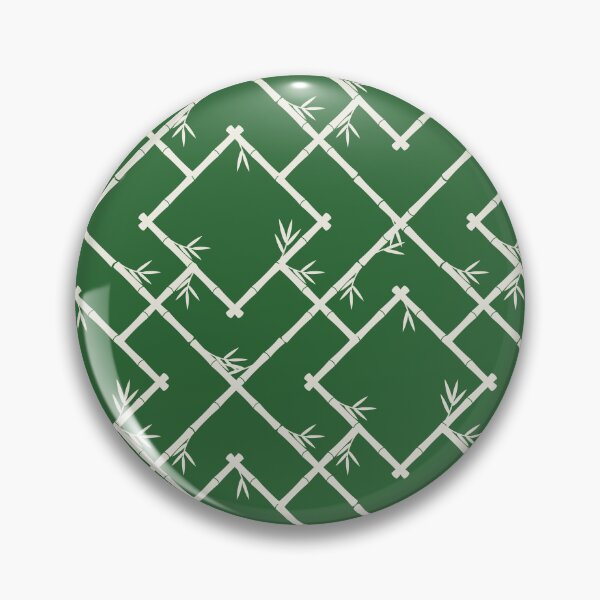 Item preview, Bamboo Chinoiserie Lattice in Green + Cream designed and sold by YesterdayColl.