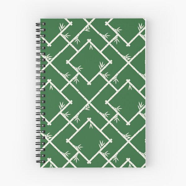 Item preview, Bamboo Chinoiserie Lattice in Green + Cream designed and sold by YesterdayColl.