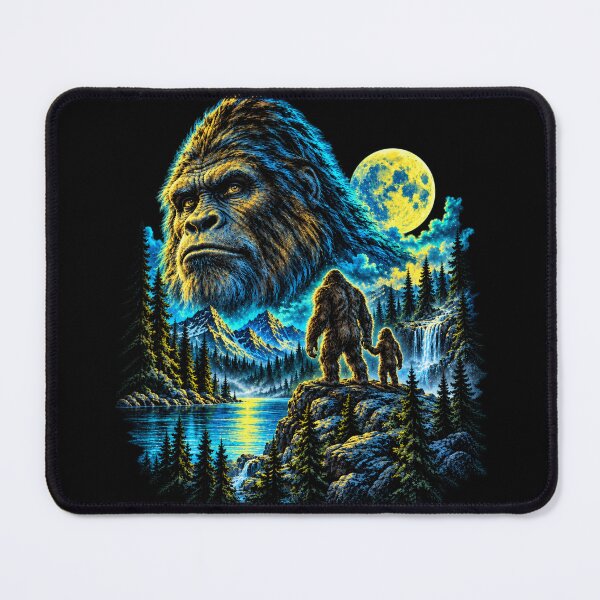 Item preview, Moonlit Sasquatch Family Wilderness designed and sold by CasaMio.