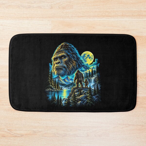 Item preview, Moonlit Sasquatch Family Wilderness designed and sold by CasaMio.