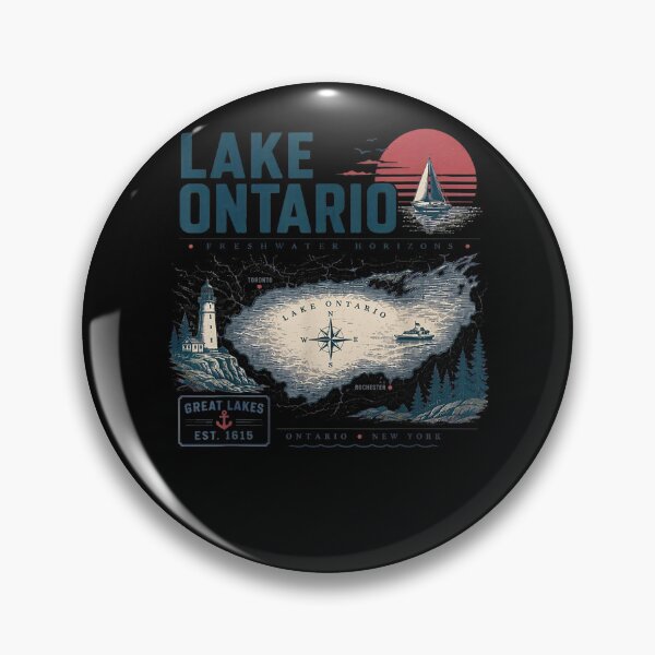Artikelvorschau, Lake Ontario Retro 90er Jahre See Amerikanisch für Männer und Frauen entworfen und verkauft von Szartstudios.