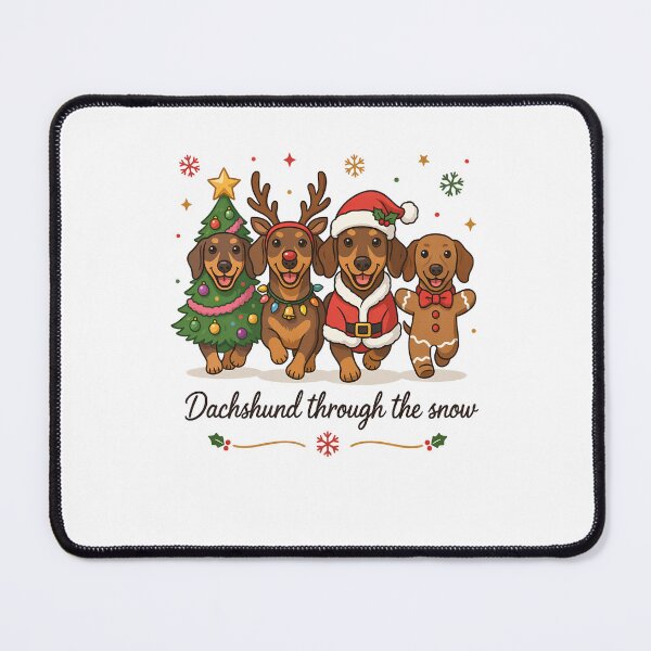 Item preview, Funny Christmas Dachshund Dog Pun Holiday Four Costume Dogs designed and sold by DYAFLK.