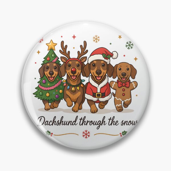 Item preview, Funny Christmas Dachshund Dog Pun Holiday Four Costume Dogs designed and sold by DYAFLK.