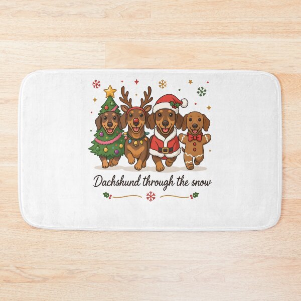 Item preview, Funny Christmas Dachshund Dog Pun Holiday Four Costume Dogs designed and sold by DYAFLK.