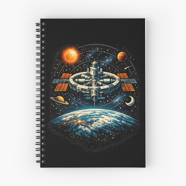 Item preview, orbiting space station above Earth designed and sold by Daily Quirk.