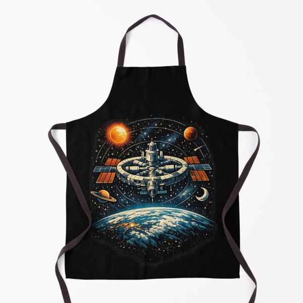 Item preview, orbiting space station above Earth designed and sold by Daily Quirk.