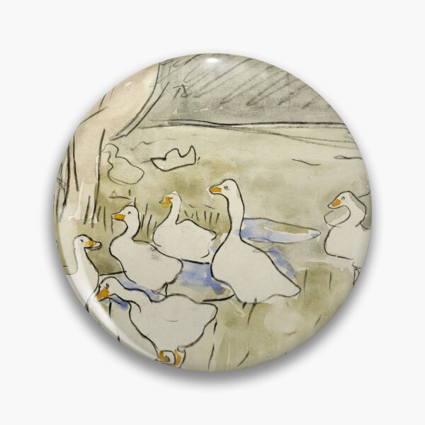 Item preview, Ducks on Water Sticker | Vintage Bird Art designed and sold by Studio Wildflower.