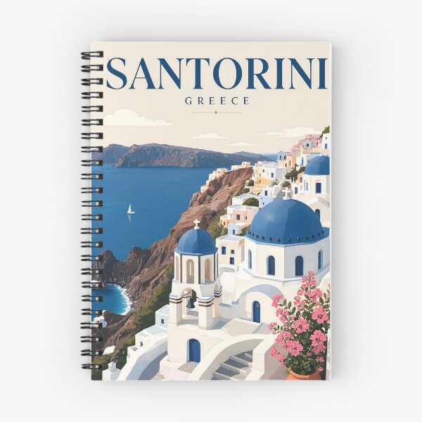 Item preview, Santorini Greece Minimalist Travel Poster Blue Dome designed and sold by JIGUWORLD.