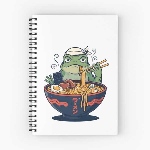 Item preview, Grumpy Frog Eating Ramen Vintage Poster Japanese designed and sold by Redgiant87x.