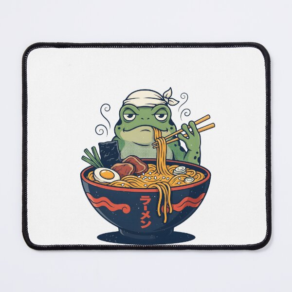 Item preview, Grumpy Frog Eating Ramen Vintage Poster Japanese designed and sold by Redgiant87x.