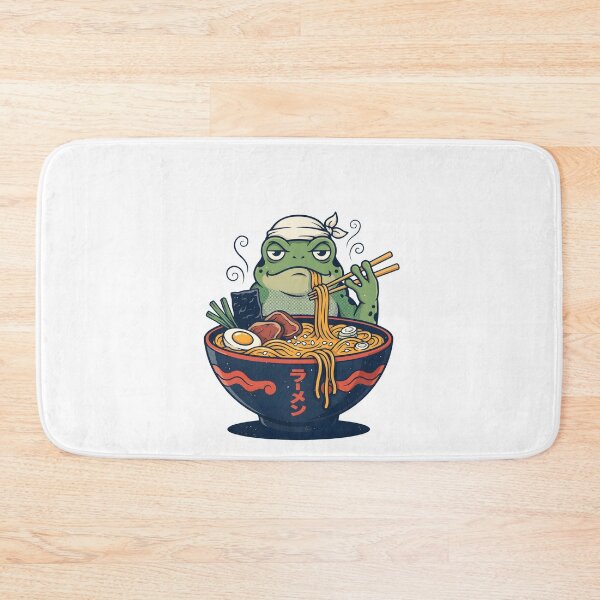 Item preview, Grumpy Frog Eating Ramen Vintage Poster Japanese designed and sold by Redgiant87x.