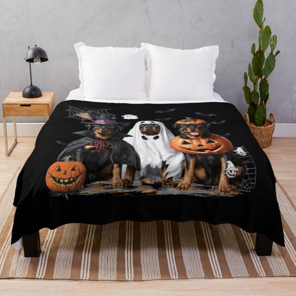 Item preview,  Spooky Ghost Rottweiler Pumpkin Halloween Dog Lover  designed and sold by Mostafa ElHusseiny.