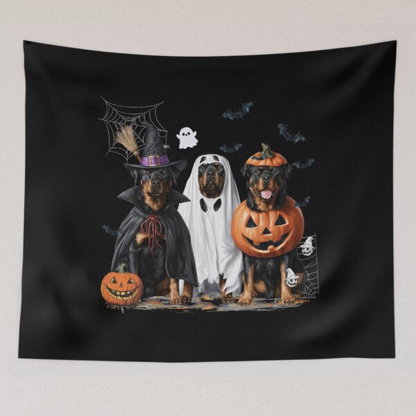 Item preview,  Spooky Ghost Rottweiler Pumpkin Halloween Dog Lover  designed and sold by Mostafa ElHusseiny.