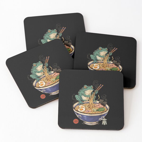 Item preview, Grumpy Frog Eating Ramen Japanese Art Retro designed and sold by Redgiant87x.