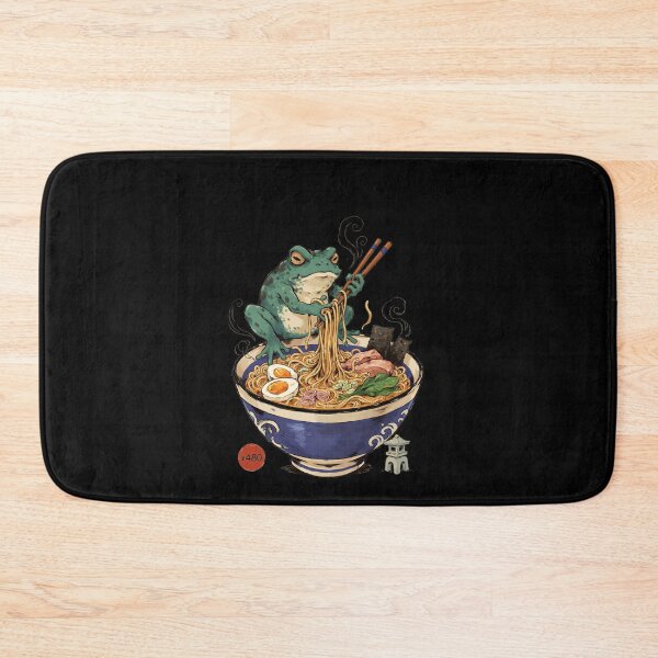 Item preview, Grumpy Frog Eating Ramen Japanese Art Retro designed and sold by Redgiant87x.