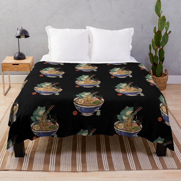 Item preview, Grumpy Frog Eating Ramen Japanese Art Retro designed and sold by Redgiant87x.