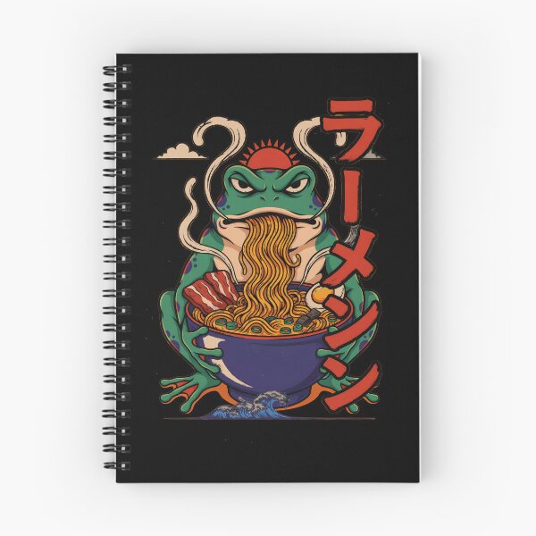 Item preview, Grumpy Frog Eating Ramen Vintage Poster Frog designed and sold by Redgiant87x.