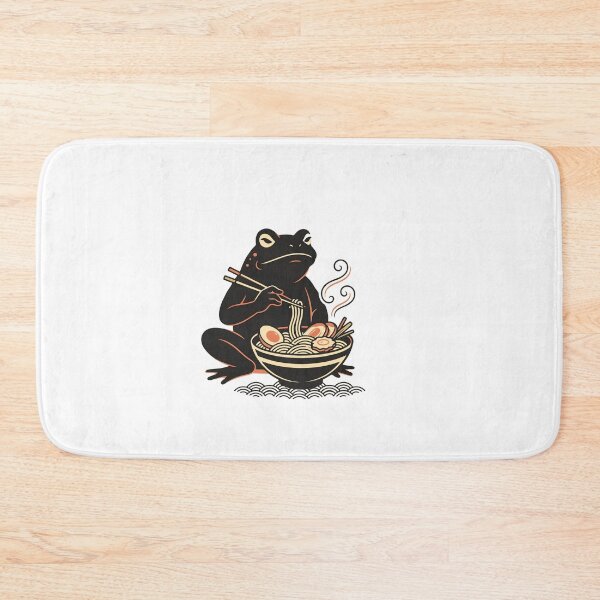 Item preview, Grumpy Frog Eating Ramen Japanese Art Food Humor designed and sold by Redgiant87x.