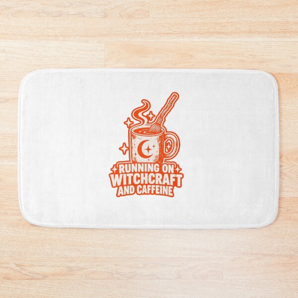 Item preview, Running On Witchcraft and Caffeine Funny Halloween Graphic designed and sold by Favour's Store.