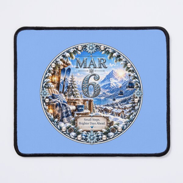 Item preview, March 6 Alpine Ski Birthday Design designed and sold by LunaMoments.