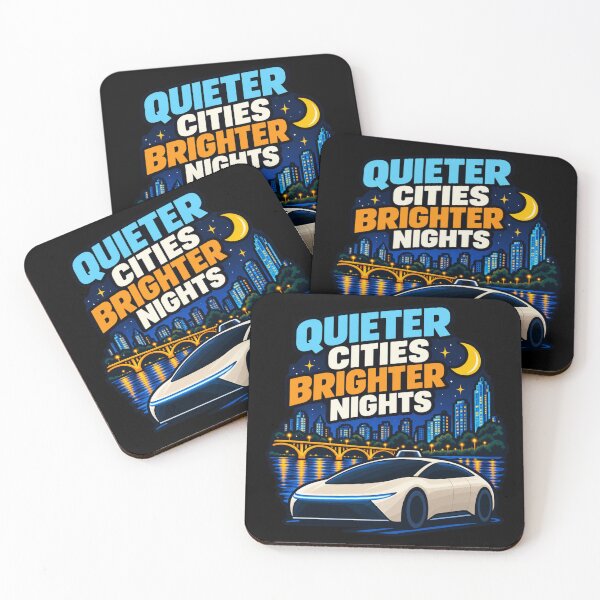 Item preview, Quieter Cities Brighter Nights Self Driving Car Design designed and sold by Kenzie & Co.