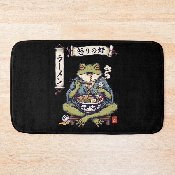 Item preview, Grumpy Frog Eating Ramen Japanese Art Aesthetic designed and sold by Redgiant87x.