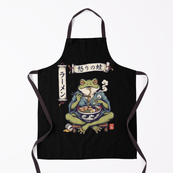 Item preview, Grumpy Frog Eating Ramen Japanese Art Aesthetic designed and sold by Redgiant87x.