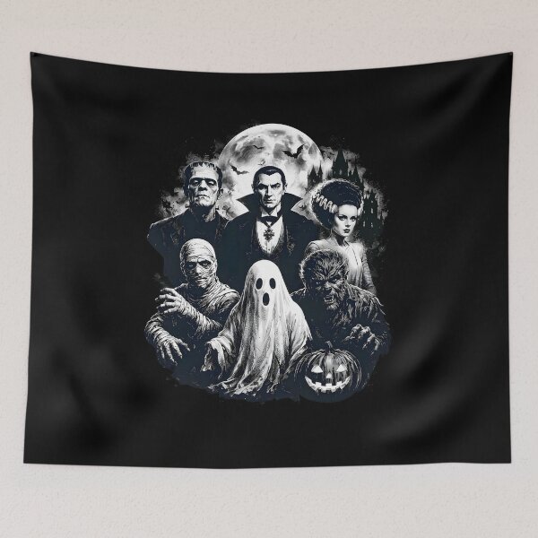 Item preview, Classic Horror Monsters Squad Halloween Vintage Spooky designed and sold by Mostafa ElHusseiny.