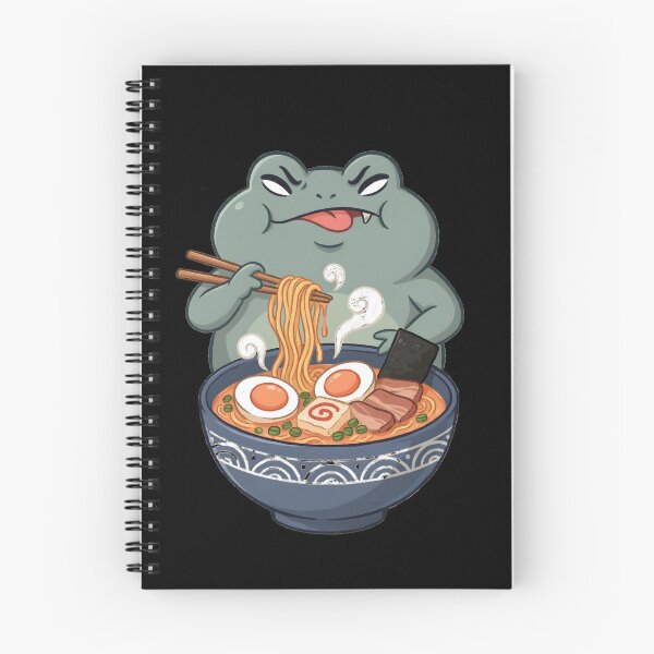 Item preview, Grumpy Frog Eating Ramen Japanese Art Vintage Humor designed and sold by Redgiant87x.